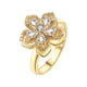 thumbnail image 2 of Anillo de flores para mujer, anillo giratorio de cristal con forma de flor, anillo giratorio ajustable, ideal para San Valentín, regalo de joyería para mujer, anillo de metal., 2 of 6