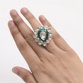 thumbnail image 5 of 1.75 CTW Natural Diamond Polki Green Enamel Mother's Day Gift Cocktail Ring 925 Silver Jewelry, 5 of 5