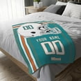 thumbnail image 3 of Miami Blanket Gifts for Men Women Boy Throw Blanket Custom Name and Number, 3 of 5