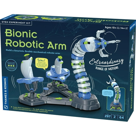 Thames & Kosmos Bionic Robotic Arm STEM Experiment Kit, Toy of The Year Finalist, Build a Mechanical Arm, No Batteries/Motors Required | Innovative S