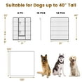 thumbnail image 3 of Gymax 16 Panel 40'' Height Pen Fence w/ Lock Indoor Outdoor Foldable Fencing Gate, 3 of 10