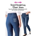 thumbnail image 2 of Woman Within Plus Size Stretch Straight-Leg Clean Jeans, 2 of 6
