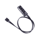 thumbnail image 2 of Cable adaptador de extensión para ventilador de CPU, divisor de concentrador, chasis de PC, enfriador, controlador, Molex TX4 PWM de 40 cm, 1 a 5 pines, 2 of 7