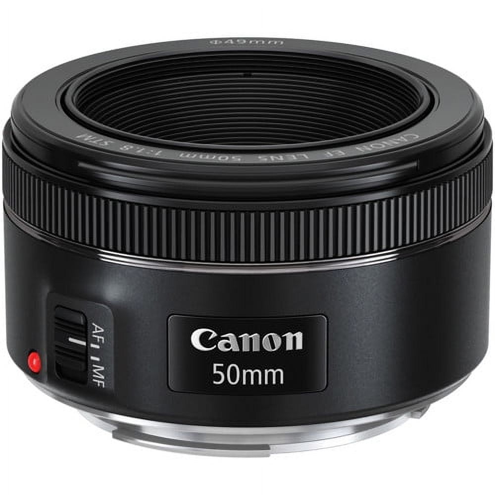 Canon EF 50mm f 1.8 STM Lens + UV CPL FLD Filter - for EOS Rebel