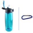 thumbnail image 1 of Tignapoo Bouteille d'Eau Extérieure en Tritan Écologique avec Boussole Intégrée et Doubles Pailles pour la Randonnée et l'Urgence, Sans BPA, Verte, 1 of 6