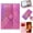 Pink, variant on Card Holder Kickstand Case for Samsung Galaxy F15 F16 F23 J2 Core J4 J6 J6 Plus 2018 Shockproof Protective Cover