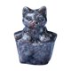 thumbnail image 2 of Estatua de gato de cristal de imitación, mini adorno de gatito, miniatura ligera para mesa Gris, 2 of 9