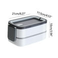 thumbnail image 3 of kcavykas Big Deals Items Plastic Lunch Box Preservation Box Microwave Heating Sealed Insulation Lunch Box with Tableware, 3 of 8