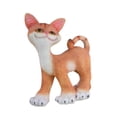 thumbnail image 3 of Figura de gato, adorno de mesa de resina, decoración del hogar, adornos de gato de la suerte, artesanías Naranja, 3 of 9