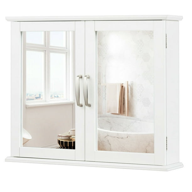wall hung mirror cabinet