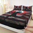 thumbnail image 3 of Homewish Retro American Flag Football Sports Game Queen Sheet Set,Ultra Soft Boys Kids Bedding,4-Piece, 3 of 7