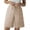 Beige, variant on Womens Button Side Summer Linen Shorts, Lightweight Loose Elastic Waist Lounge Bermuda Shorts with Pockets (Grey, XXL)
