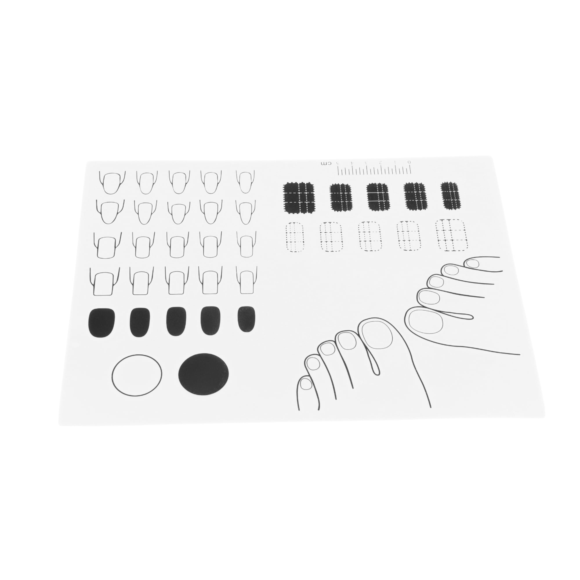 Unique Bargains Foldable Nail Art Stamping Mat 1 Pc White