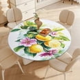 thumbnail image 5 of Lemons And Pink Flowers Watercolor Round Table Cover Kitchen Printed Waterproof Tablecloth Elastic Edged Tablecloth Fits Party Wedding Indoor Outdoor Tables, 5 of 8