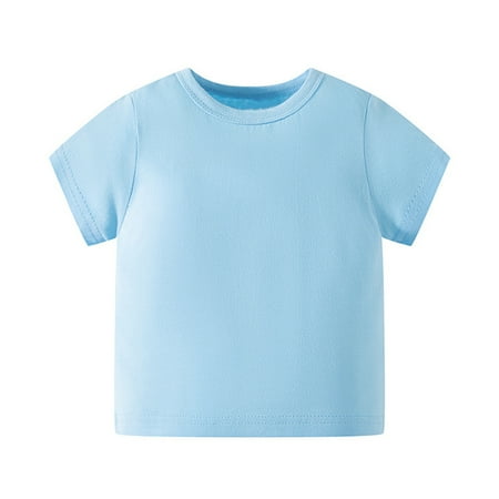 

MXIEZI Boys Short Sleeve T-Shirt Summer Lapel olid Color Tees Top Toddler Pullover Top 1-8Y Kids Casual Tee