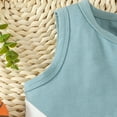 thumbnail image 5 of GYRATEDREAM 2Pcs Baby Boys Summer Clothing Sets Cute Colorblock Sleeveless Tank Tops T-Shirt Elastic Waist Shorts Outfits, 5 of 9