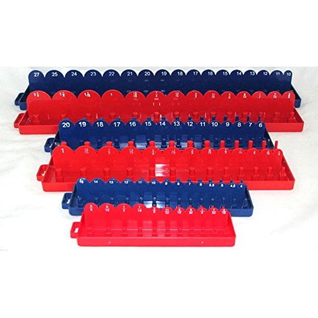New Hand Tools 6pc 1/4 3/8 1/2 Drive SAE & METRIC Sockets Trays Holders Organizer Hand Tools