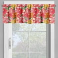 thumbnail image 2 of Ambesonne Flower Window Valance, Watercolor Style Floral, 54" X 18", Red and Orange, 2 of 5