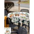 thumbnail image 5 of Outdoor Tablecloth with Umbrella Hole for Patio/Picnic/Party/Camping, Animals Eucalyptus Leaves Waterproof Table Cloth Square Cover Washable, Summer Botanical Elk Bear Watercolor (54"x 54"), 5 of 8