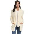 thumbnail image 2 of Uniexcosm Women's Sweaters Cardigan Open Front Casual Long Sleeve Knit with Pockets, 2 of 10