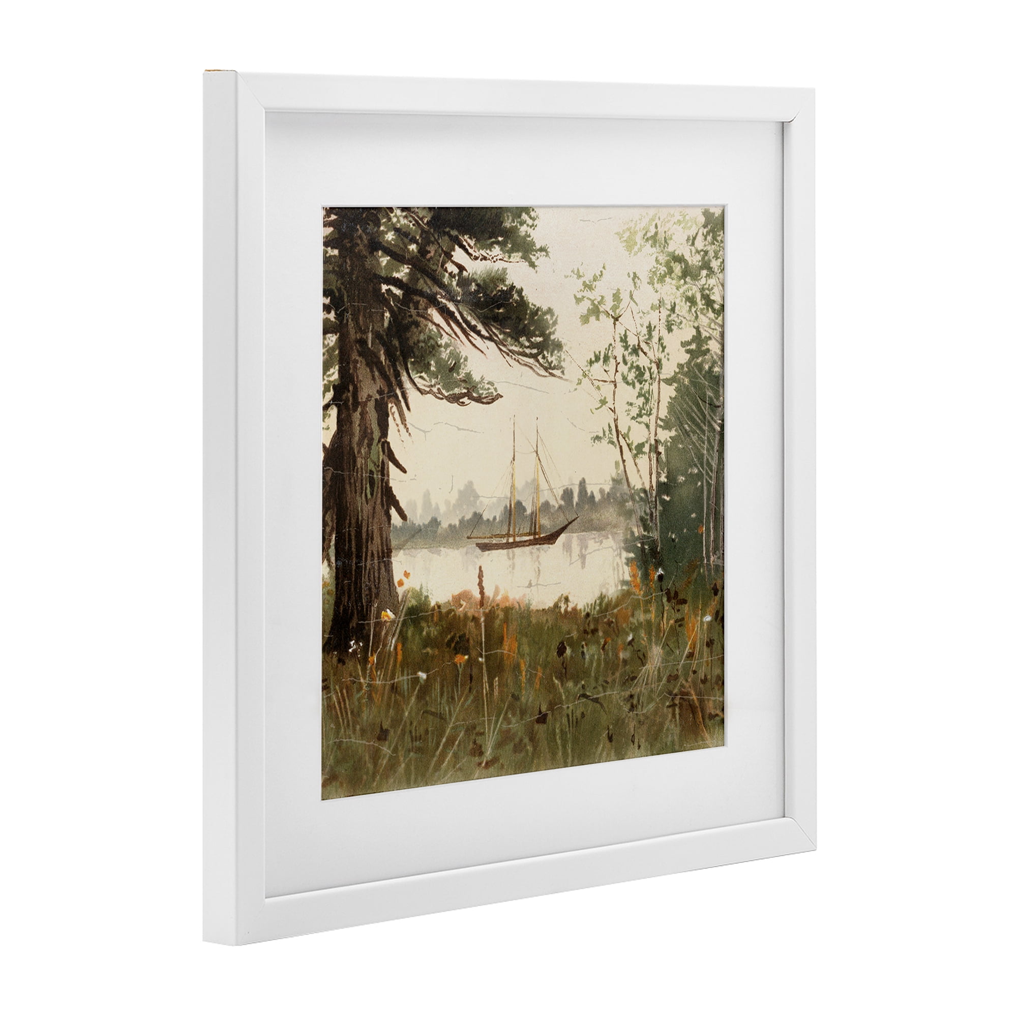 Stupell Industries Boating View Through Trees White Framed Print Under Glass, design by Lula Bijoux & co.