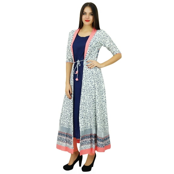 Bimba Exclusive 2 Piece Printed Kurti Long Kurta Boho Chic Dress