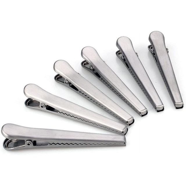 Juego de 12 Clips para bolsas de virutas, Clips de sellado de mandíbula de acero inoxidable, agarre hermético para bolsas de café y aperitivos