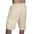 thumbnail image 3 of Mrrootc Men's Summer Casual Elastic Waist Drawstring Cotton Linen Shorts, 3 of 3