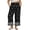 6020-black Boho, variant on Plus Size Pants 2X Fashion Leopard Print Wide Leg Pants Smocked High Waist Trousers with Drawstring and Pockets Casual Summer Beach Lounge Pants 2XL 18W 20W