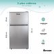 thumbnail image 3 of Frigobar Refrigerador Con Freezer 86l 2 Puertas 3 Pies Plata, 3 of 6