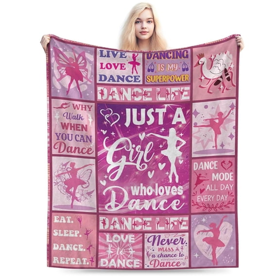 Dance Blanket Soft Flannel Dance Gifts, Cozy Dancer Gifts for Teens 50x40