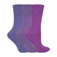 thumbnail image 1 of Sock Snob - 3 Pairs Ladies Anti Odour Loose Wide Top Non Elastic Bamboo Socks, 1 of 2