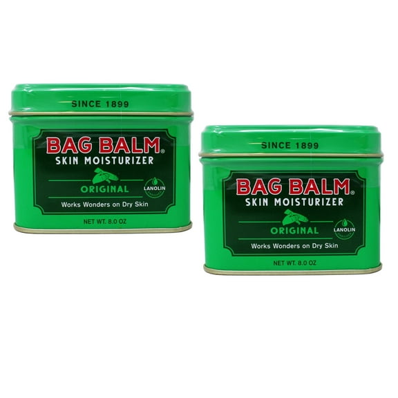 Bag Balm Vermont's Original for Cracked Hands, Dry Skin - Moisturizing Lotion Salve 8 Ounce - 2 Pack