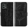 thumbnail image 6 of Feishell for Motorola Moto G Stylus 5G (2023) Flip Wallet Case,Butterfly & Flower Embossed Pattern PU Leather Magnetic Folio Flip Protective with Credit Card Slots Kickstand Slim Phone Case,Black, 6 of 6