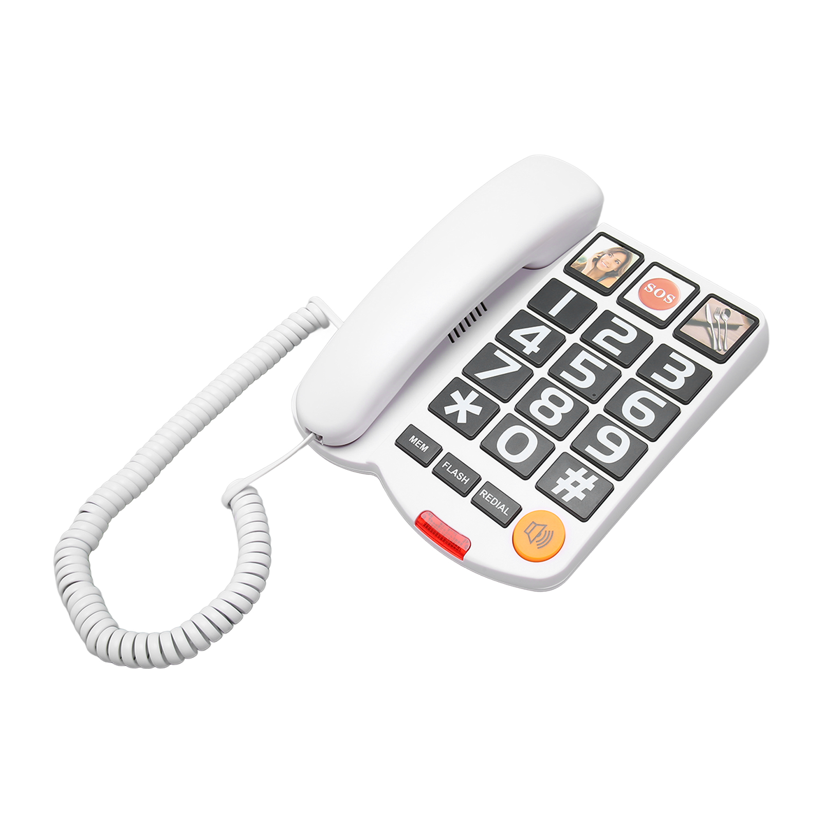 Big Button Phone Multifunction One Touch Dialling Hands Free Corded ...