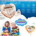 thumbnail image 1 of RuiJiao Mini Piano à Pouce Kalimba 8 Touches en Solde, Piano à Doigts Clair, 1 of 4