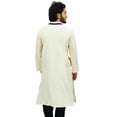 thumbnail image 5 of Atasi Men's Long White Kurta Dupion Indian Shirt Ethnic Tunic-Large, 5 of 7