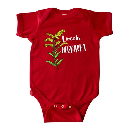 

Inktastic Lincoln Nebraska Goldenrod Flower Gift Baby Boy or Baby Girl Bodysuit