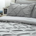 thumbnail image 7 of Bedsure 8 Piece Solid Grey Pinch Pleat Comforter Set Down Alternative Bed in A Bag (Comforter, 2 Pillowshams, Flat Sheet, Fitted Sheet, Bed Skirt, 2Pillowcases), 7 of 7