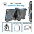 thumbnail image 5 of Motorola Moto G Power 5G 2025 Case with Holster Clip [3-in-1 Rotating Belt Clip & Kickstand] Built-in Screen Protector, Shockproof Full-Body Cover, Wireless Charging Compatible – Blue, 5 of 7