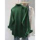 thumbnail image 5 of RKSTN Long Sleeve Shirts for Women Oversized Lapel Button Down Satin Silk Blouses Womens Casual Solid Plus Size Tunrndown Collar Loose Comfy Business Dressy Blouse Top Fall Spring Clothes, 5 of 6