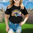 thumbnail image 2 of LEKDFST First Day of School Graphic Tees for Girls Boys Pre Kindergarten 1st 2nd 3rd Grade Back to School T-Shirts Unisex Kids Short Sleeve Shirts Black 3-4 Years, 2 of 4
