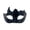 Black, variant on Halloween Men's Metallic Plastic Half-Mask, Multi-Horn Crown Silhouette with Elastic Strap for Masquerade (1 PC Mask) Red One Size