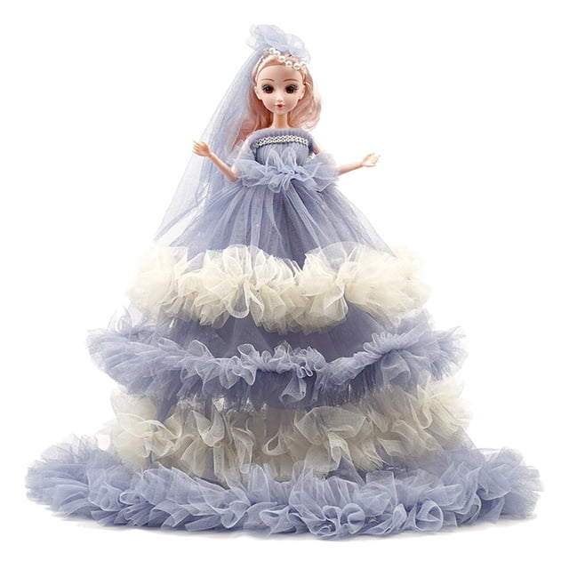 Bearachild Vestido de muñeca para bebé, princesa, recién nacido, niñas, hogar, escuela, dormitorio, vestido, juguete, Festival de cumpleaños, regalos Decoración Azul Bearachild HA073524-08