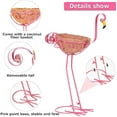 thumbnail image 4 of Set of 2 Pink Metal Flamingo Planters with Basket for Indoor Outdoor Garden Yard Decor, 4 of 7