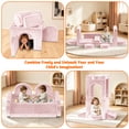thumbnail image 6 of 12PCS Modular Kids Play Couch, Toddler Sofa, Children Creative Convertible Foam Sofa Living Room Sectional Couch for Boys Girls 3-8, Pink, 6 of 8