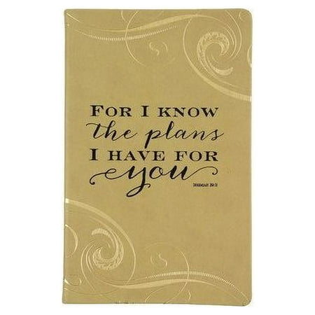 FOR I KNOW THE PLANS Leather-like 5one-half inchx8one-half inch Journal by Eccolo trade Christian Bible Collection