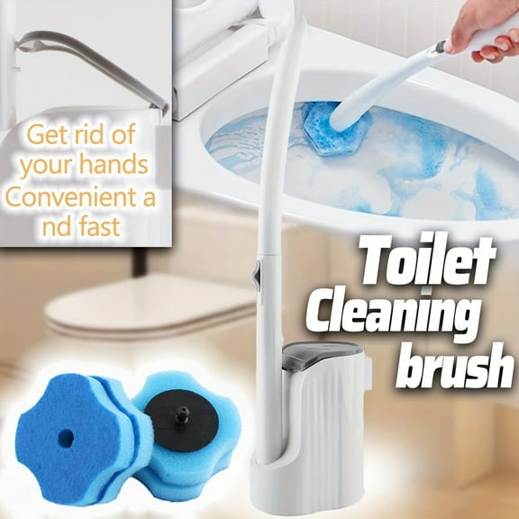 16-Piece Hands-Free Cleaning Brush Set, Replaceable Toilet & Shower Brush Heads for Bathtub, Tile & Window, Ideal for Home & Commercial Use