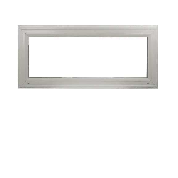 Double Pane Transom Window 36" x 12" Fixed Window DP50 No Grids White Vinyl Argon Filled Glass Window Low-E Glass