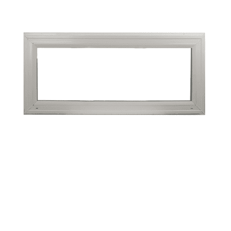 Double Pane Transom Window 36" x 12" Fixed Window DP50 No Grids White Vinyl Argon Filled Glass Window Low-E Glass
